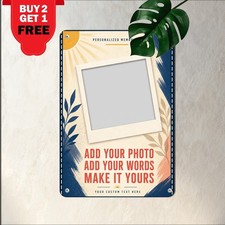 Custom Design Your Own Text Upload Metal Sign Personalized Tin Plaque 8x12 picture