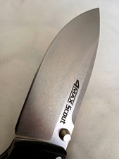 Cold Steel 4-Max Scout Pocketknife Black Griv-Ex AUS 10A Plain 4in #62RQ picture