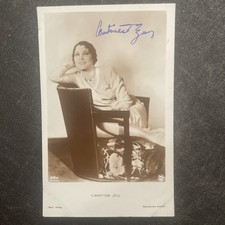 Vintage Movie Leater Joy Autograph Signature Dedication Postcard picture