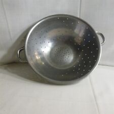 Vtg Stainless Steel Large Silver Colander Footed w Handles - Made in Korea- EUC picture