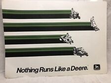 Vintage John Deere Nothing Runs Like A Deere Original  AD Poster 18”X13” picture