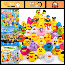 100PCS Rubber Ducks, Random Assortment Ducks Bulk, 2 Inch Mini Rubber Duckies fo picture
