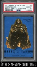 2013 DR DOOM PSA 8.5 44/50 Marvel Precious Metal Gems BLUE PMG Fleer Retro #37 picture