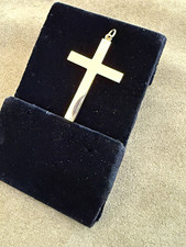 10K Yellow Gold Christianity Christian Cross Pendant Crucifix Religious Signed picture