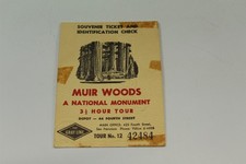 Vintage Souvenir Ticket & ID Check Stub Muir Woods National Monument Gray Line picture