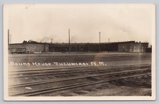 Vintage Real Photo Postcard Round House Tucumcari NM Rail Yard picture