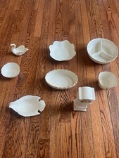 Lenox Ivory Elegant Porcelain Collections 24K Gold Trim  Lot Of 8 picture