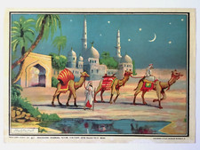 India 30's Islamic Print ARAB CARAVAN. Hemchandra, Delhi 10in x 14in (12279) picture