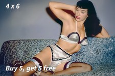 4x6 🟢 - Bettie Page - Mid-Century Portrait - 1960s - Archive Collection - Photo picture