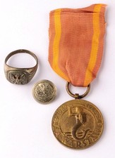 Warsaw Ring Poland WW2 Medal 1939-1945 Eagle WWII Polish Army Button Coat of arm picture