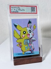 PokeDoodly X-Ray Pikachu 1/1 Custom Art Card Holo Slab #010 Skeleton picture