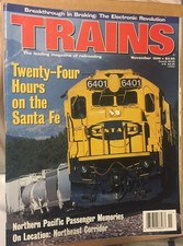 TRAINS Magazine November 1996 24 Hours on Santa Fe,Northern Pacific, NE Corridor picture