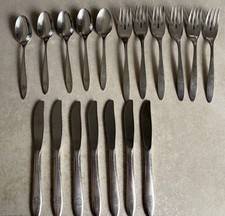 18 Vintage Pan Am Airlines International Silver CO Silver Plated  Flatware Okay picture