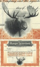 Bangor and Aroostook Railroad - Gorgeous Moose Vignette - circa 1890's Unissue picture