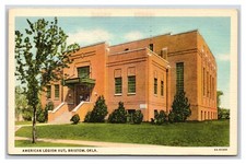 American Legion Hut Building Bristow Oklahoma OK Linen Postcard O20 picture