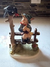 VTG Goebel Hummel Mischief Maker #342 Boy Crow Figurine W. Germany picture