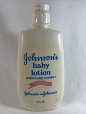Vintage Johnson's Baby Lotion 1970s White Bottle Over 1/2 Full READ MOVIE PROP picture
