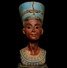Egyptian Artifacts A Rare Egyptian Pharaonic Head Of Egyptian Queen Nefertiti BC picture