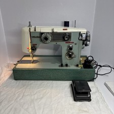 VTG Zig-Zag Dressmaker SAMB JA-38 Sewing Machine With Fitted Case & Foot Pedal picture