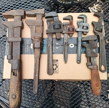 Vintage Antique Lot Adjustable Monkey Wrenches Pipe Plumbing  picture
