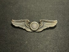 WW2 Army Air Force Observer Wings Sterling 2 Inch Missing Pin picture