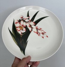 Vintage Santa Anita Ware Shell Ginger Plate Flowers of Hawaii California Pottery picture