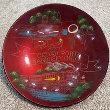 1960s Cedar Point Amusement Park vintage red bowl Sandusky Ohio picture