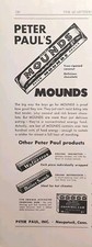 Peter Paul's Mounds Naugatuck Coconut Chocolate Walnettos Vintage Print Ad 1943 picture