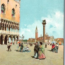 c1910s Venice, Italy St Mark's Square Ducal Palace San Giorgio Island Girls A365 picture