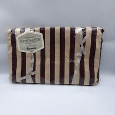 Vintage WAMSUTTA By Andree Putnam Full Fitted Sheet Beige/Brown Stripe RARE NWT picture