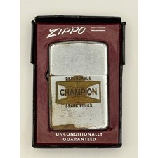 Vintage 1950s Zippo Champion Spark Plugs Advertising Lighter Box Pat 2517191 picture