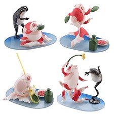 Kaiyodo MiniQ Kuniyoshi Utagawa Goldfish Sake no Zashiki 1BOX=6 ABS PVC Figure picture