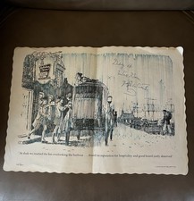 Will Geer (The Waltons) vintage signed Place mat from Holiday Inn Grandpa Walton picture