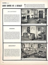 Fantastic MCM 18th Century Regency Furniture Prices 1939 Vtg Magazine Excerpt picture