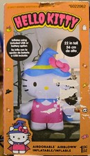 Halloween Inflatable Hello Kitty Witch, 2 Ft Tall, Pink and Blue Costume. NEW picture