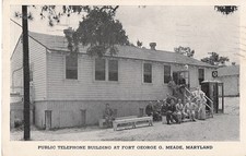 Postcard Fort George Meade Maryland Telephone Soldiers Posted from Ft Meade 1942 picture