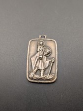 Vintage Sterling Silver St. Christopher Pendant Medal – 12.7g Religious  picture