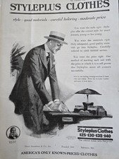 1919 Men's Styleplus Clothes Suit Donald Gardner Vintage Fashion Art Ad picture
