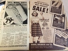 Vtg Original 1938 Sears Roebuck Back To School Sale Catalog Brochure 96 Page picture