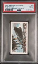 1964 NABISCO THE TITANIC EARTH SHAKING EVENTS #21 PSA 4, POP 4, 2 HIGHER picture