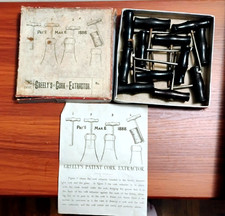 VICTORIAN 1888 American Patent GREELY'S CORK EXTRACTORS  One Doz. Box & Leaflet picture