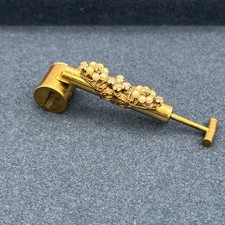 Vintage Jeweled Miniature Perfume Atomizer Gold Tone 2.75