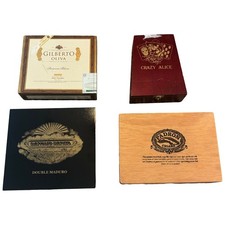 Cigar Boxes Wooden Lot Of 4 picture