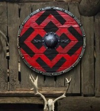 Elegant Looking Beautiful  Norway Authentic Battle worn Replica Wooden Shield picture