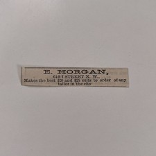 E Horgan Suits To Order 615 I Street NW 1881 Washington DC Clipping TAJ8-S25 picture