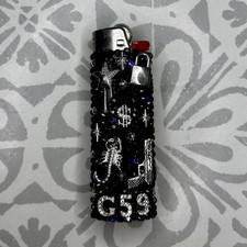 Handcrafted $uicideboy$ Themed Rhinestone Novelty BIC Lighter w/Mini Pocketknife picture