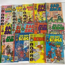 Harvey Comics Sad Sack & Sarge Comic Book Lot of 14 Humor Military Newsstand picture