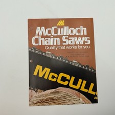 McCulloch Chain Saw Sales Brochure Vintage picture