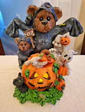 Halloween Teddy Bear Ghost with Pumpkin  picture