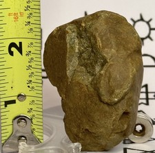 Stone Effigy Figure Carved Stone Pre Historic Artifact, 3.3 oz • VA  picture